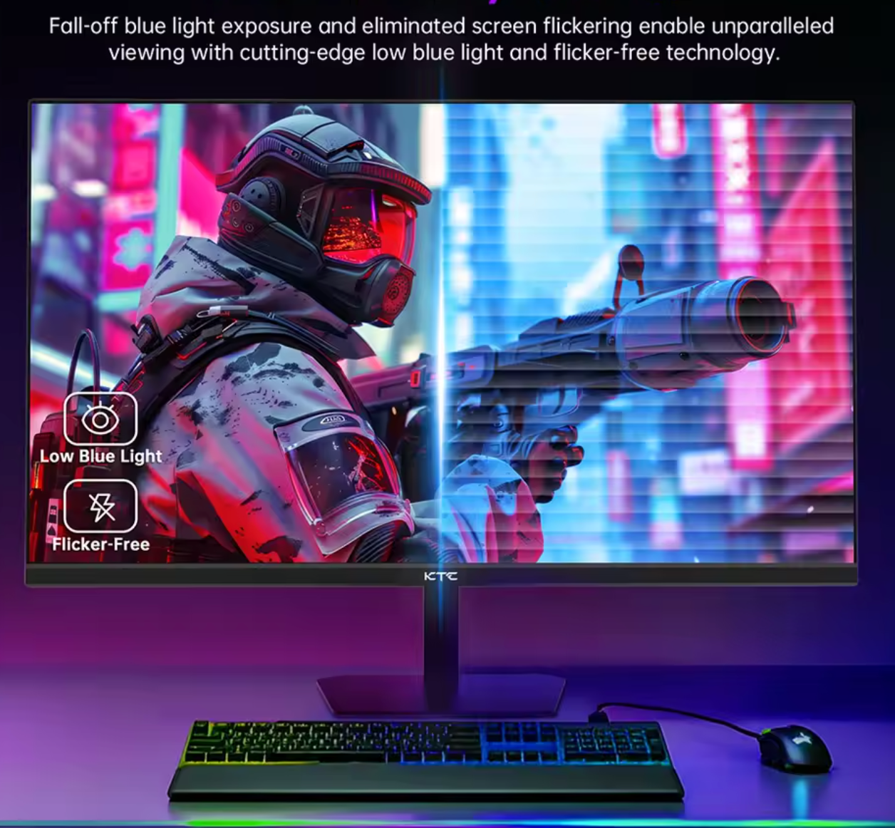 (2025 H24T09P verbesserte Version) KTC H24F8 FHD 23,8" 180Hz Gaming-Monitor mit realistischer Farbwiedergabe 1920*1080 Auflösung