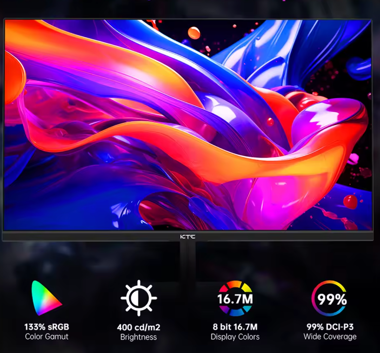 (2025 H24T09P verbesserte Version) KTC H24F8 FHD 23,8" 180Hz Gaming-Monitor mit realistischer Farbwiedergabe 1920*1080 Auflösung