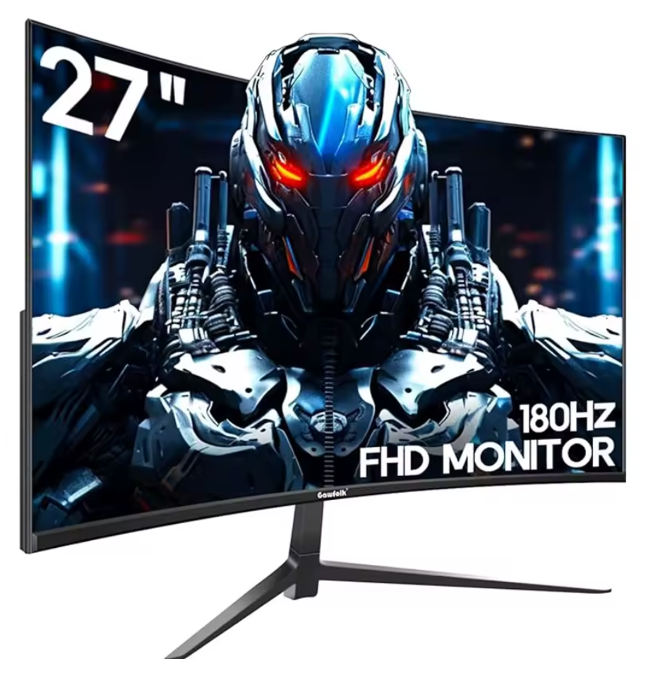 27 inch Curved Gaming Monitor,144Hz/180Hz PC Monitor Full HD 1080P, Frameless 1800R Computer Display with FreeSync DP, HDMI Port